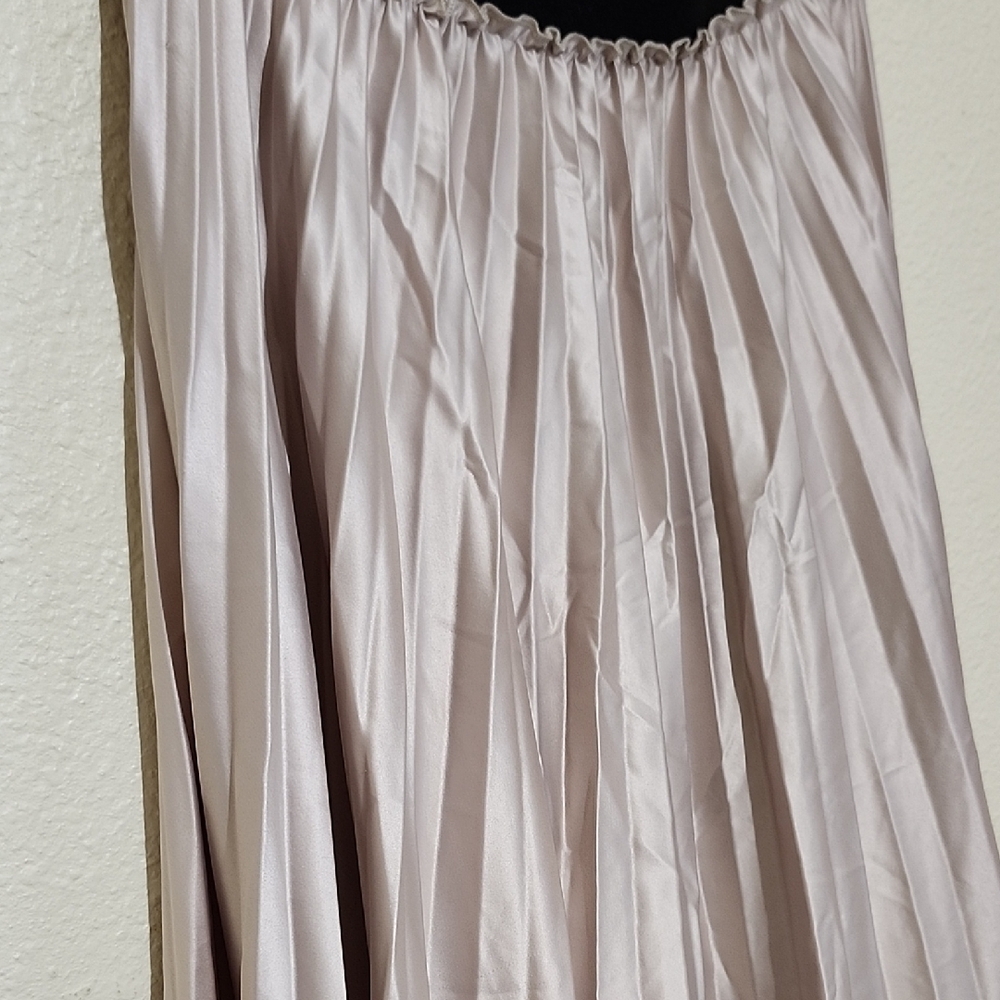 Zara Gold Midi Pleated Skirt for Cocktail - Picture 8 of 9